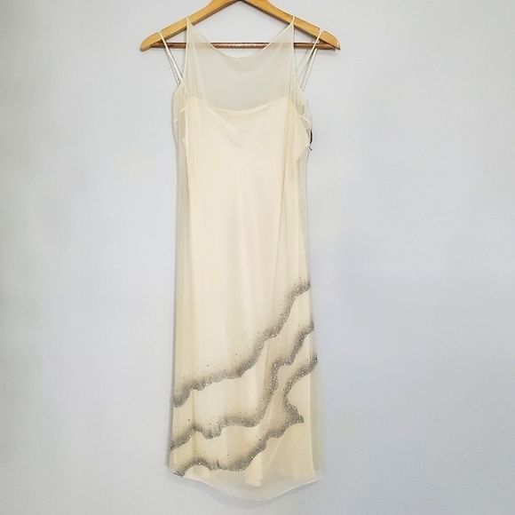 Tahari  SLEEVELESS SILK SLIP DRESS  NEW - Picture 1 of 11